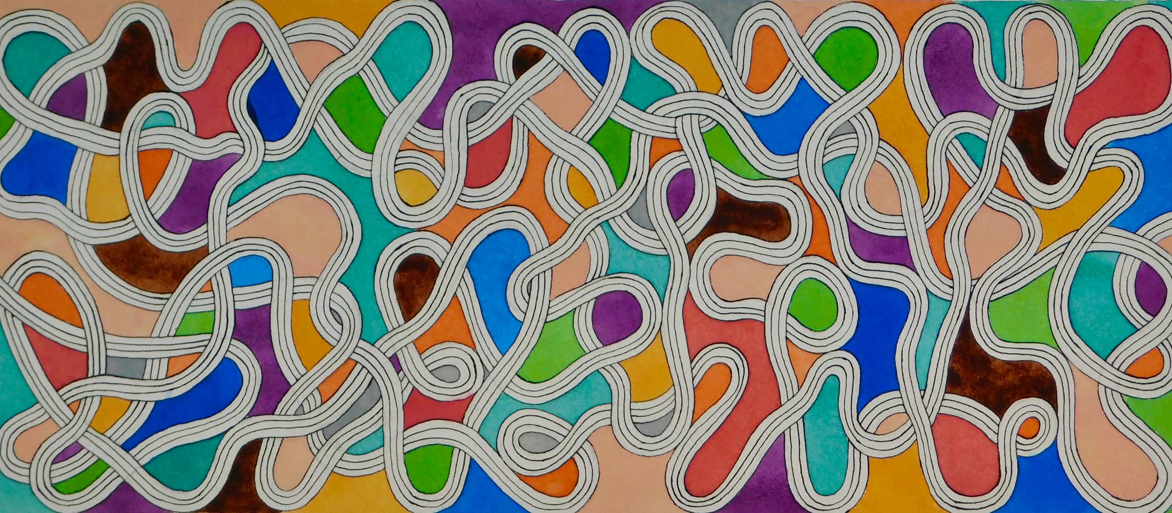 pintura estudio de Anni Albers por Gabriel Ebensperger en Taller Artístico Los Pinos